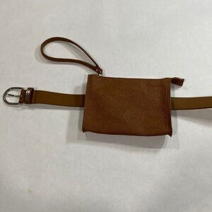 5 for $25 Stone & co belt‎ with bag embossed floral bag brown